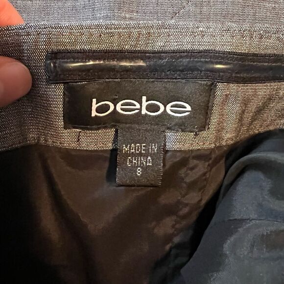 Bebe grey strapless dress with pockets! Size 8 - Picture 5 of 14